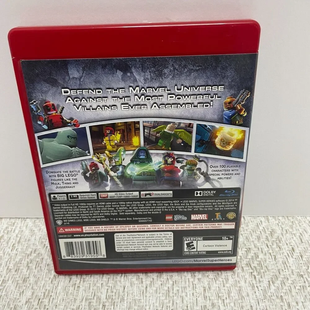 Lego Marvel Super Heroes Video Game for Sony Playstation 3 CIB